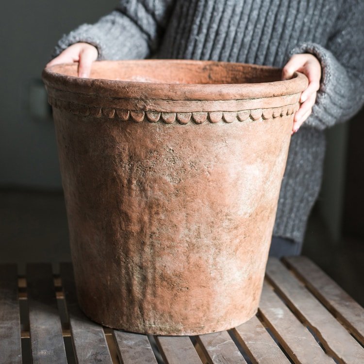 Large Terracotta Red Concrete Garden Planter Flower Pot
