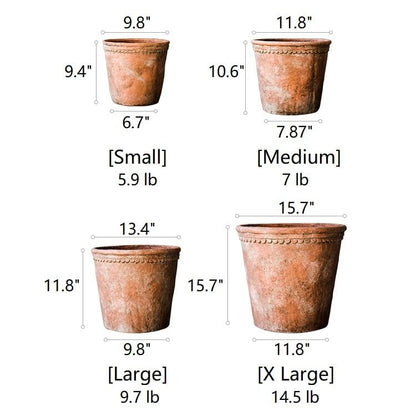 Large Terracotta Red Concrete Garden Planter Flower Pot