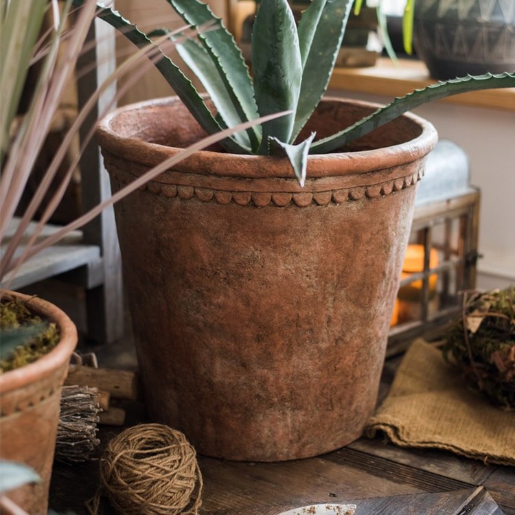 Large Terracotta Red Concrete Garden Planter Flower Pot