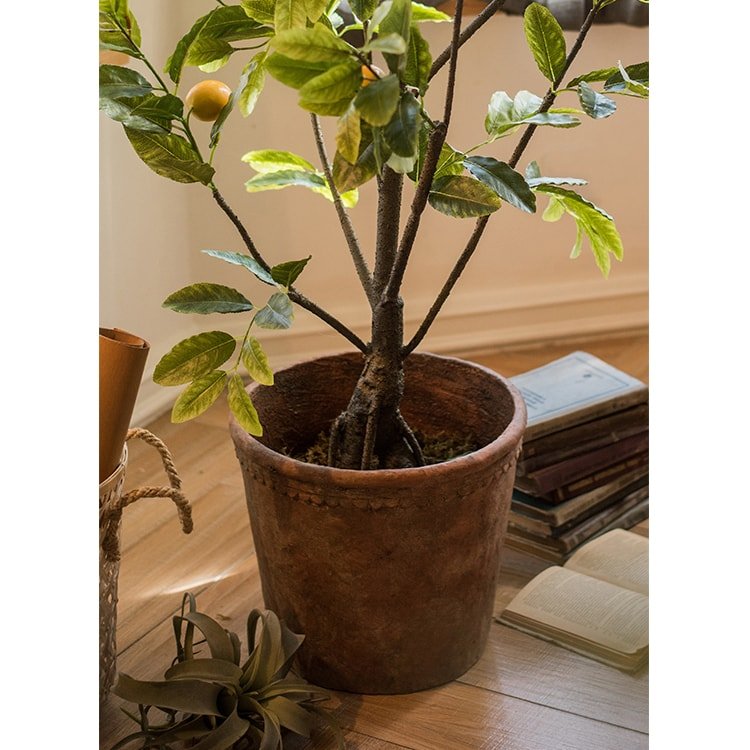 Large Terracotta Red Concrete Garden Planter Flower Pot