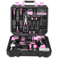 119 PCS Power Tool Set 8V/12V Cordless Drill Driver Hand Tool Kit Home DIY Repair