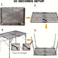 3FT Folding Camping Table Aluminum Portable Adjustable Picnic Table Black
