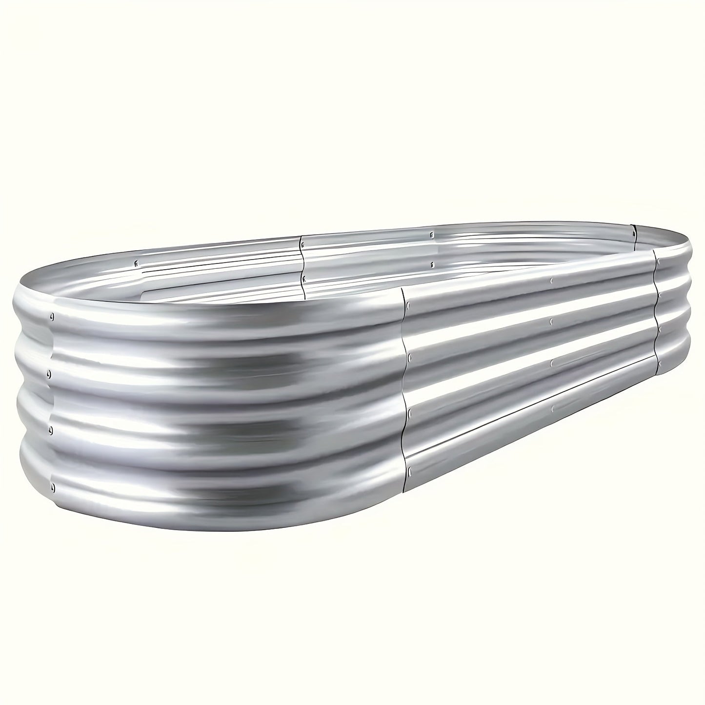 Galvanized Oval Raised Garden Bed Metal Planter Kit