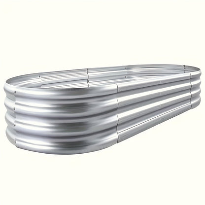 Galvanized Oval Raised Garden Bed Metal Planter Kit