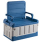 Foldable Camping Stool with Backrest & Storage Bag Portable Fishing Seat Outdoor Chair