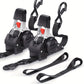 4PCS Retractable Ratchet Tie Down Straps – 10FT Heavy Duty Self-Retracting Cargo Straps for Truck, Trailer & Motorcycle