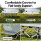 Folding Camping Cot Bed Adult Portable Heavy Duty Oxford Sleeping Cot w/ Pad Bag