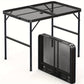3FT Folding Camping Table Aluminum Portable Adjustable Picnic Table Black