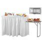 4ft Folding Ice Table with Drain Portable Cooler Table Party Fill & Chill White