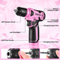 119 PCS Power Tool Set 8V/12V Cordless Drill Driver Hand Tool Kit Home DIY Repair