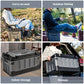 Foldable Camping Stool with Backrest & Storage Bag Portable Fishing Seat Outdoor Chair