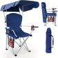 Portable Camping Chair with Canopy Folding Outdoor Chair Beach Fishing
