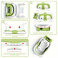 Foldable Baby Bathtub with Thermometer Soft Cushion Portable Baby Bath Tub