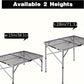 3FT Folding Camping Table Aluminum Portable Adjustable Picnic Table Black