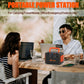 300W Portable Power Station Solar Generator w/ Foldable Solar Panel Camping Backup Power Supply
