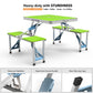 4FT Folding Camping Table w/4 Seats Portable Aluminum Table Set