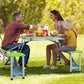 4FT Folding Camping Table w/4 Seats Portable Aluminum Table Set