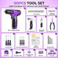 119 PCS Power Tool Set 8V/12V Cordless Drill Driver Hand Tool Kit Home DIY Repair