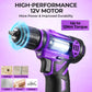 119 PCS Power Tool Set 8V/12V Cordless Drill Driver Hand Tool Kit Home DIY Repair