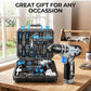119 PCS Power Tool Set 8V/12V Cordless Drill Driver Hand Tool Kit Home DIY Repair
