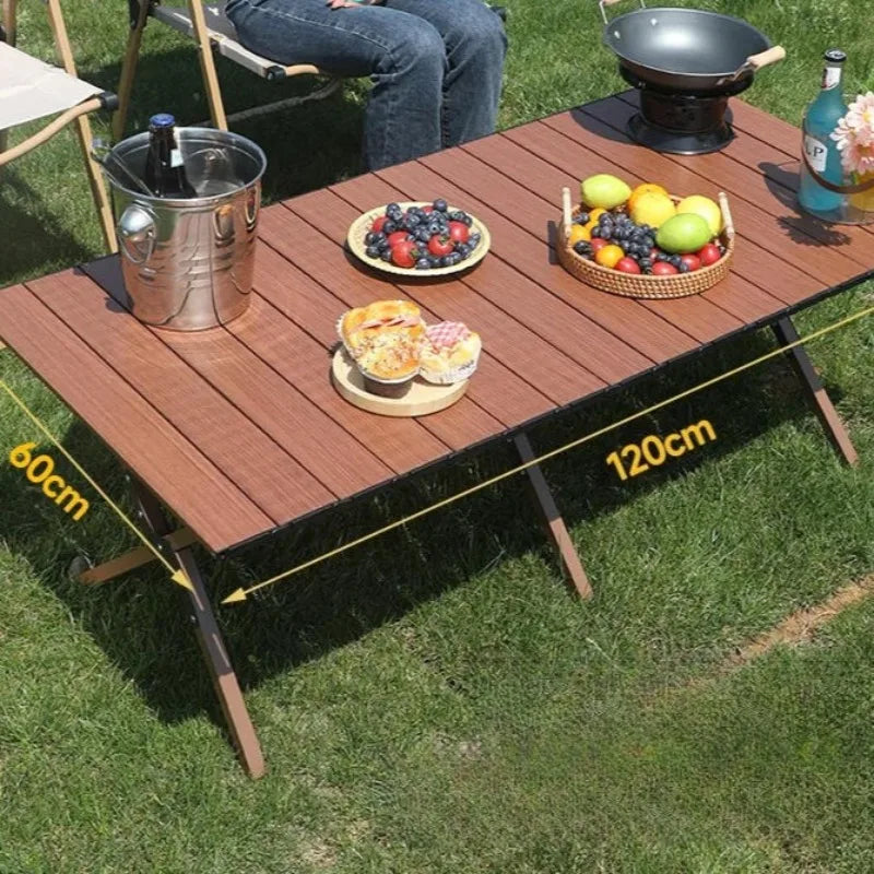 Portable Foldable Aluminum Camping Picnic Table Outdoor Furniture