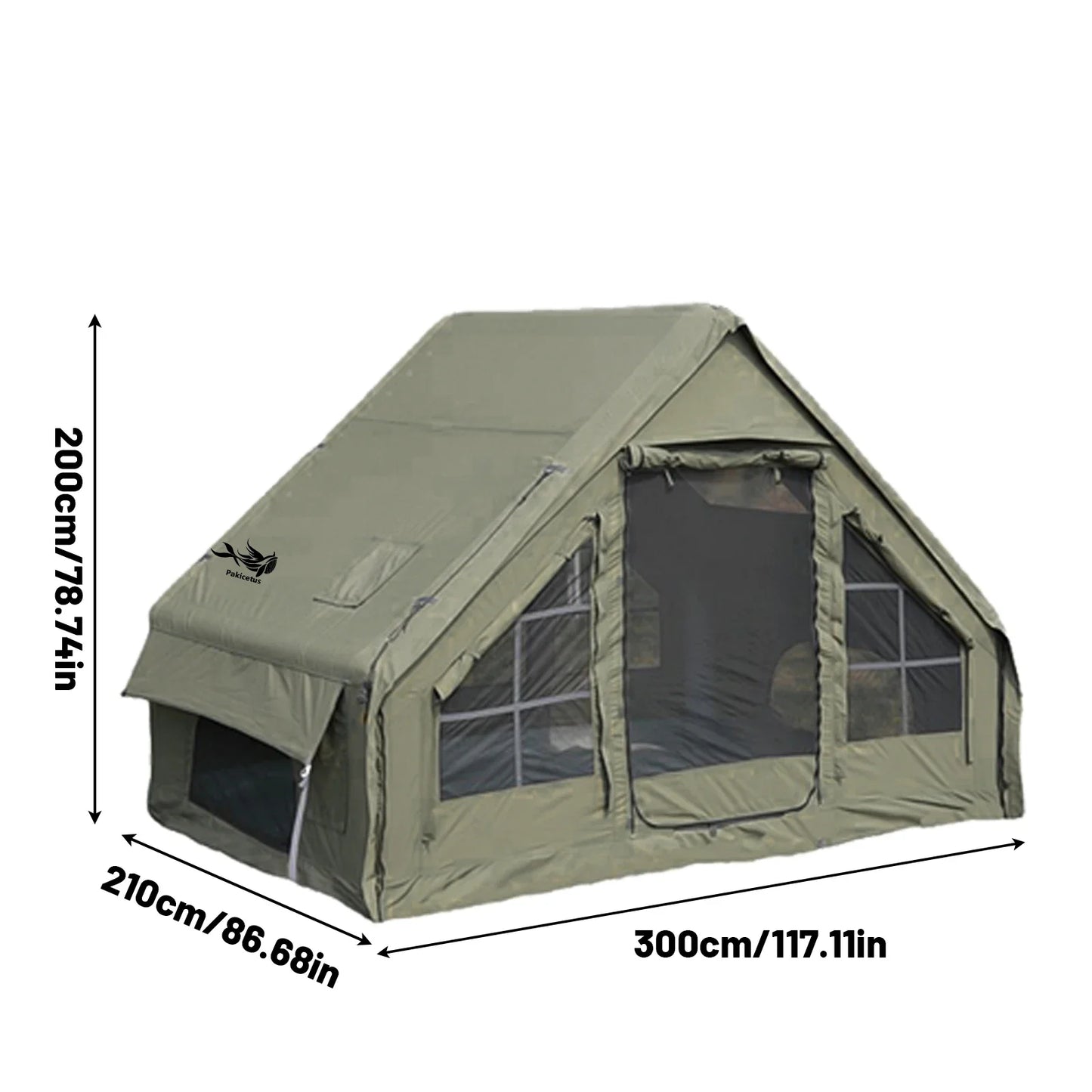 Inflatable Camping Tent With Skylight And Breathable Mesh