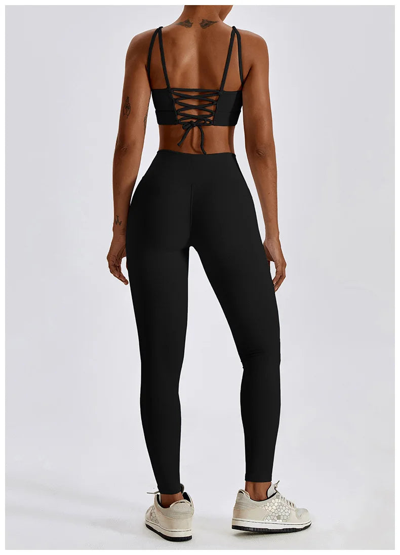 Women's Seamless Yoga Set Fitness Bra Leggings Activewear