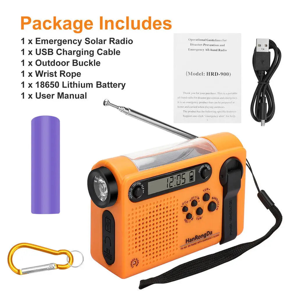 SolarWave 2000: 3-in-1 Crank Radio & Power Bank