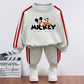 2026 Children cartoon character Side Stripe outfit Sets