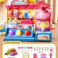 Children Ice Cream Toy for Girl Play Dough Color Machine With Music and Light Boy Toy Food Fake Kids Supermarket 3 Years Gifts