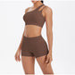 Women's Yoga Set Fitness Bra Push-Up Shorts Activewear