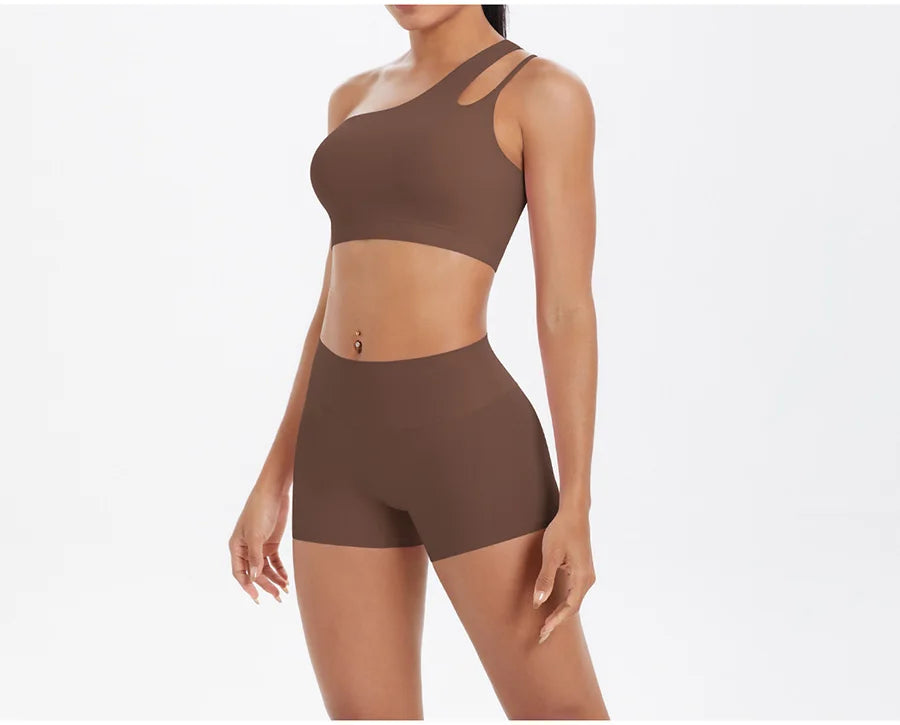 Women's Yoga Set Fitness Bra Push-Up Shorts Activewear