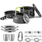 Complete Camping Kitchen Cookware Tableware & Teapot for 2-3