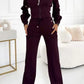 Autumn Casual Solid Sportswear Women Set Fashion Zipper Hooded Sweatshirts Coat & Lace-up Pants Tracksuit New Winter Suit