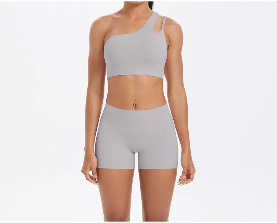 Women's Yoga Set Fitness Bra Push-Up Shorts Activewear