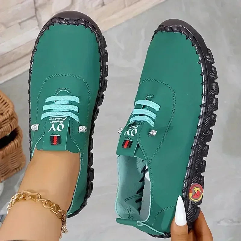 Women Sneakers 2025 New Designer Shoes Loafers Soft-soled Roman Breathable Outdoor Women Retro Big Size Single Shoes for Women