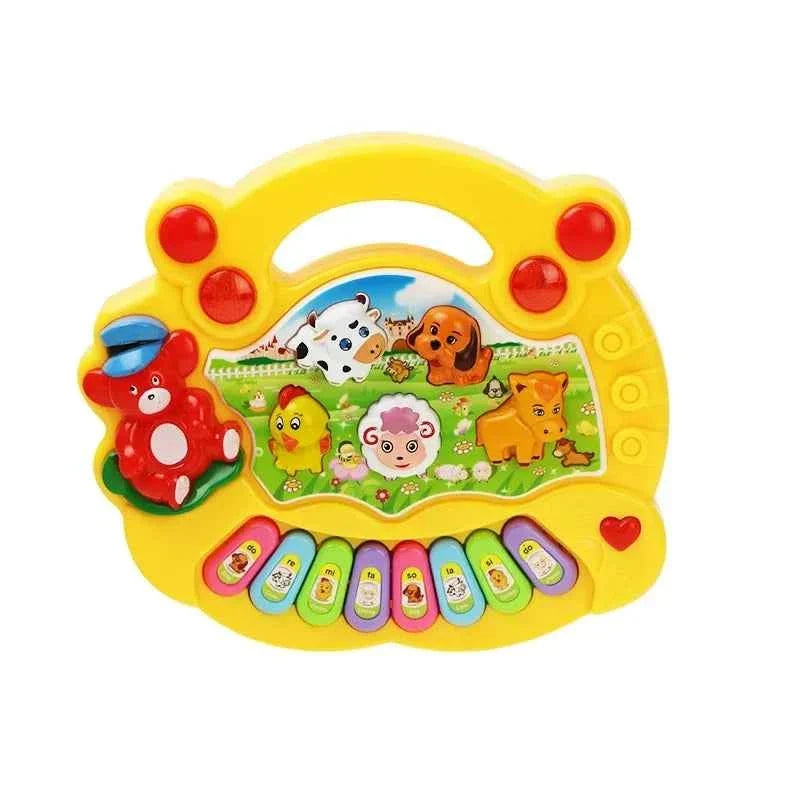 Kids Cartoon Piano Keyboard Game with Animal Sounds Flashing Light Music Baby Instrument Music Toys Educational Toys Kids Gifts