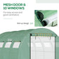 Tunnel Greenhouse With Mesh Doors Galvanized Steel Frame