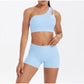 Women's Yoga Set Fitness Bra Push-Up Shorts Activewear