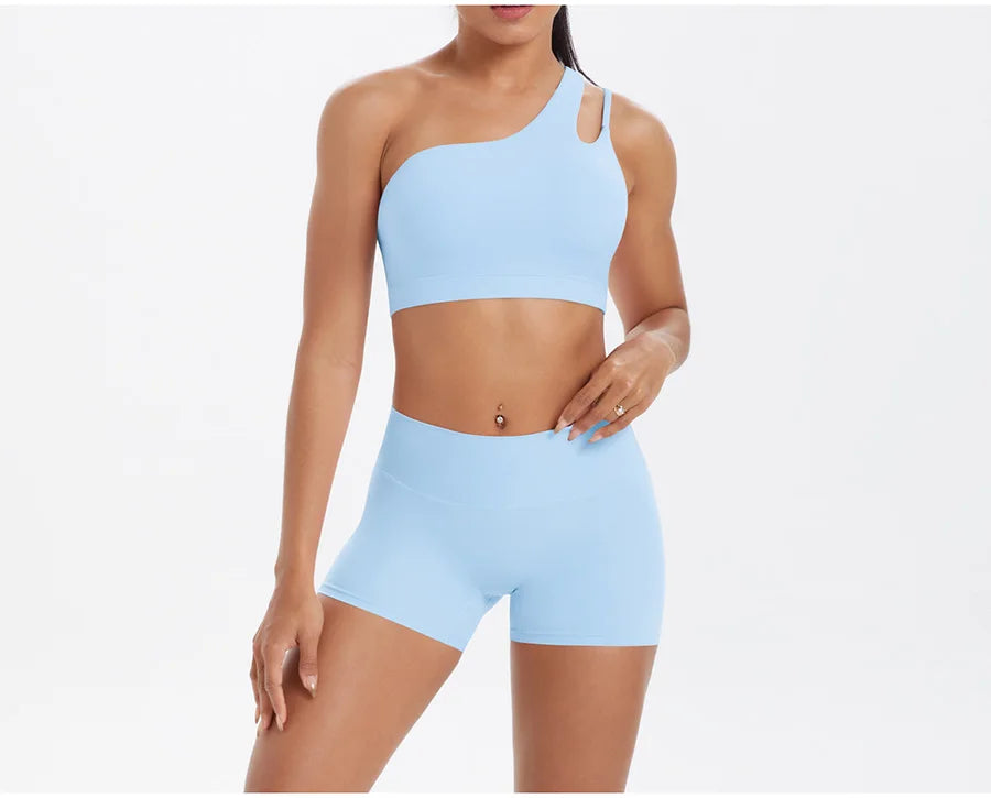Women's Yoga Set Fitness Bra Push-Up Shorts Activewear