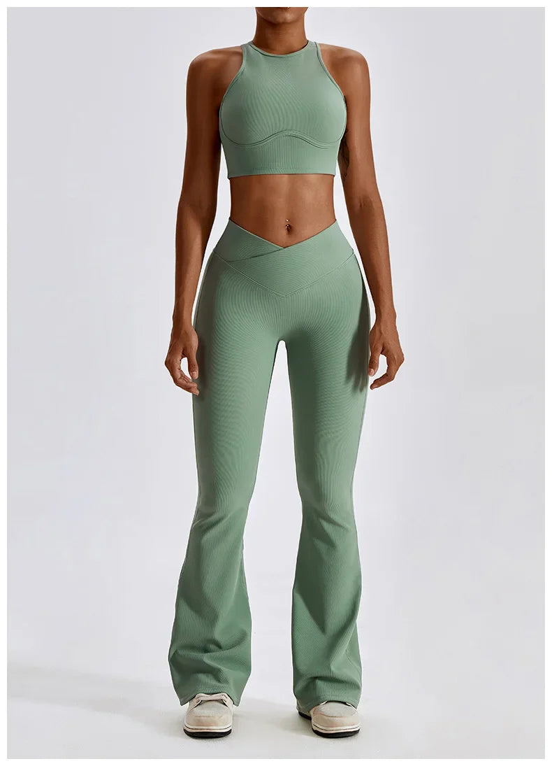 Women's Seamless Yoga Set Fitness Bra Leggings Activewear