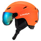 Streamlined Style Integrated Ski Helmet & Goggles