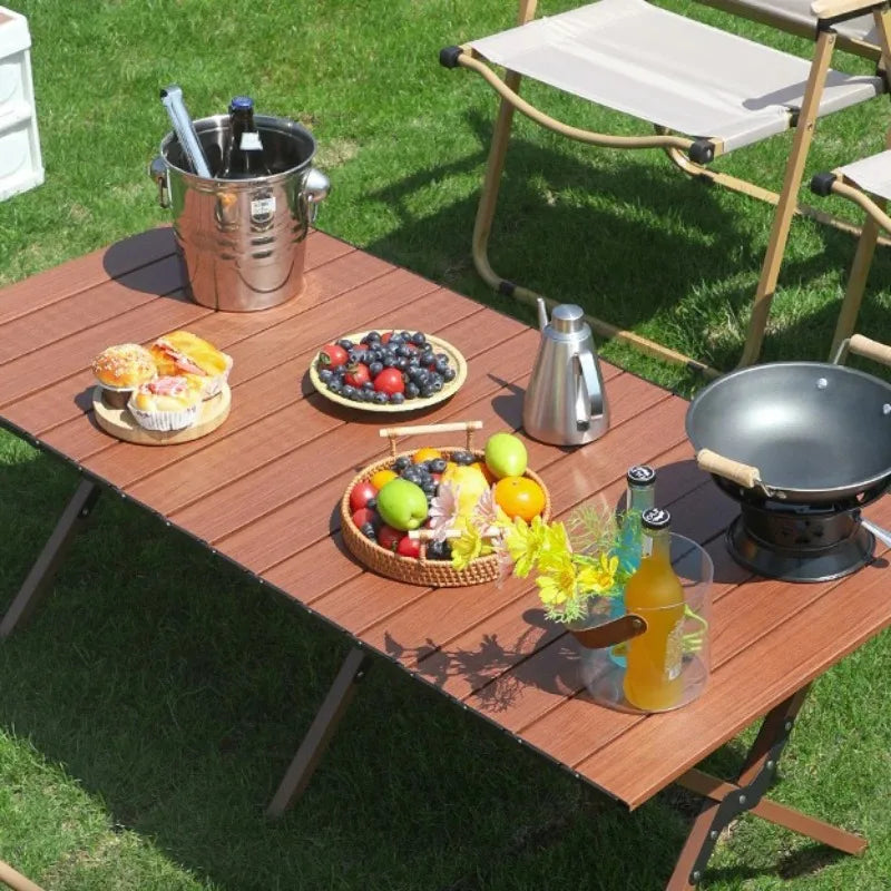 Portable Foldable Aluminum Camping Picnic Table Outdoor Furniture
