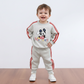 2026 Children cartoon character Side Stripe outfit Sets