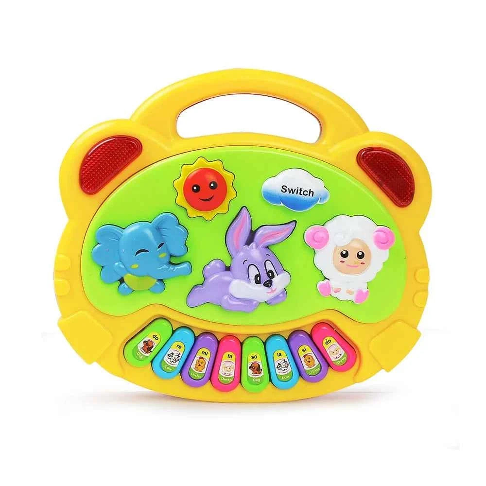 Kids Cartoon Piano Keyboard Game with Animal Sounds Flashing Light Music Baby Instrument Music Toys Educational Toys Kids Gifts