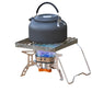 Compact Camping Stove Grill Rack & Burner for Outdoor Cooking