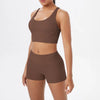 Women's Yoga Set Fitness Bra Push-Up Shorts Activewear