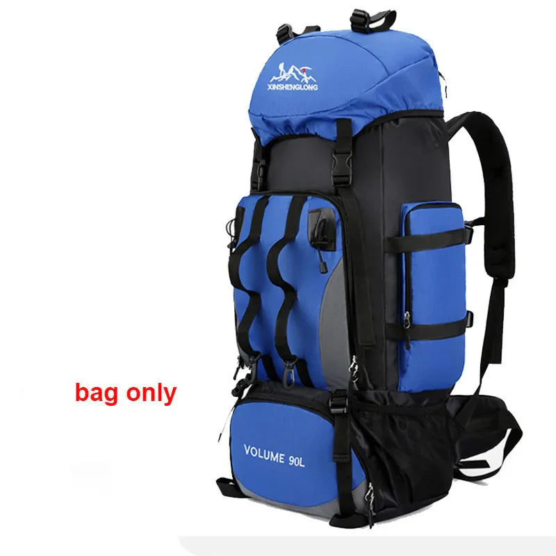90L Waterproof Hiking Camping Backpack Large Capacity Rucksack
