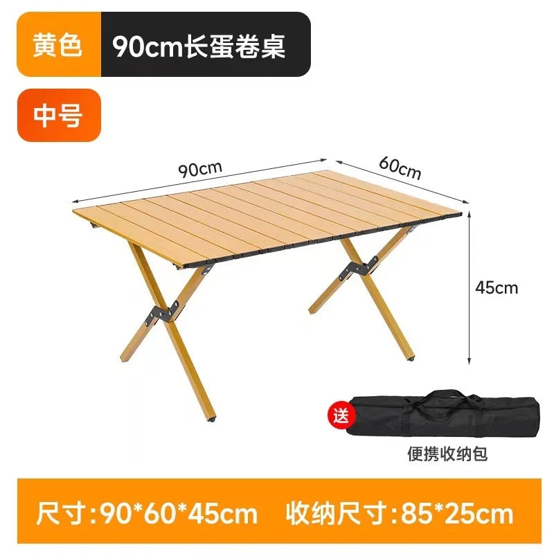 Portable Foldable Aluminum Camping Picnic Table Outdoor Furniture