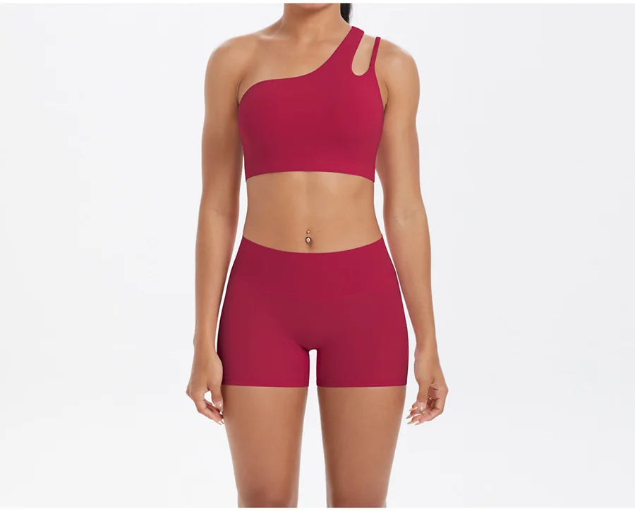 Women's Yoga Set Fitness Bra Push-Up Shorts Activewear